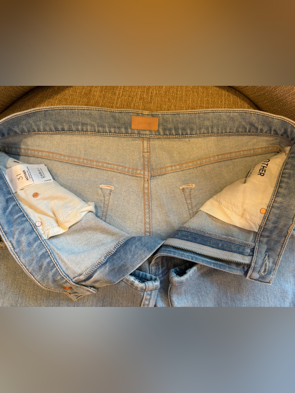 Mother Denim "The Bookie Sneak" jeans Cool As A Cat wash wide leg high waist 31 - Picture 4 of 6